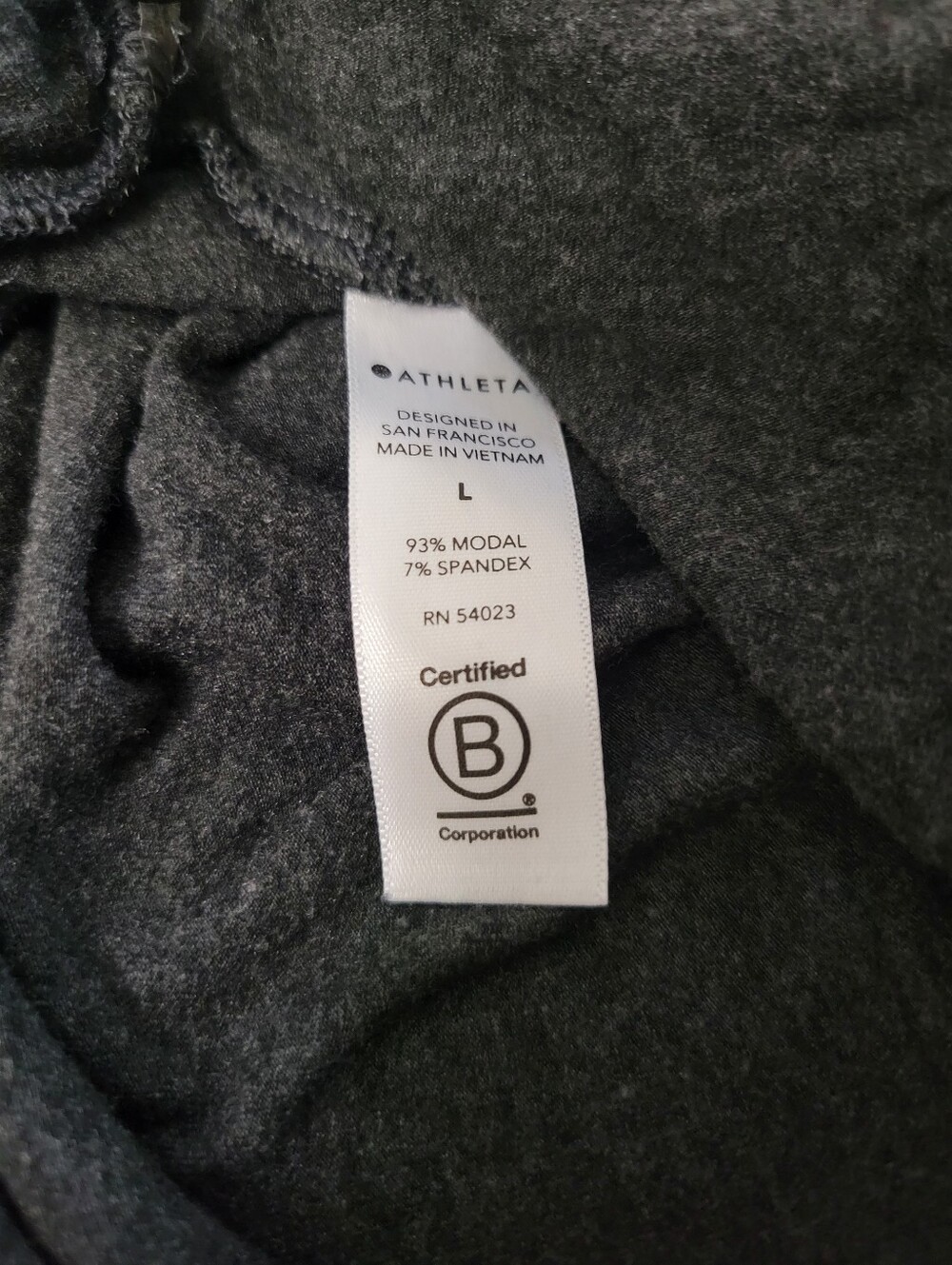Athleta Sz L Yoga Release Pant Gray Open Front Flowy Loose Boho Womens Pants - Picture 6 of 6